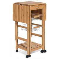 Столик передвижной кухонный разделочный (mod. 12JW3-2135) (Натуральный) фото Столик передвижной кухонный разделочный (mod. 12JW3-2135) (Натуральный)