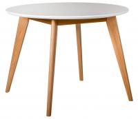 Стол Лунд круглый д.860 бук-белый. Фото №1