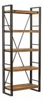 Стеллаж Secret De Maison CITY ( mod. CTY L04-80 ) металл/дерево акация, 80х35х190см, коричневый дым (smoke brown B034). Фото №1