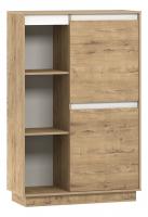 Virginia НМ 011.85 Шкаф комбинированный Правый, Белый Скандинавский/Дуб Бунратти