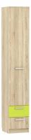 Акварель НМ 013.01-02 М1 Шкаф для белья с ящиками Лайм/Дуб сонома, Дуб Сонома. Фото №1