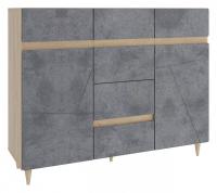 Киото СТЛ.339.05 Комод Дуб небраска/Бетон тёмный фото Киото СТЛ.339.05 Комод Дуб небраска/Бетон тёмный. Фото №1