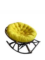 Кресло Папасан-качалка 23/01D с желтой подушкой фото Кресло Папасан-качалка 23/01D с желтой подушкой. Фото №1