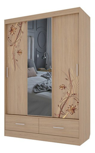 Виктория-1 Шкаф-купе (0.6)  Дуб сонома. Фото №1