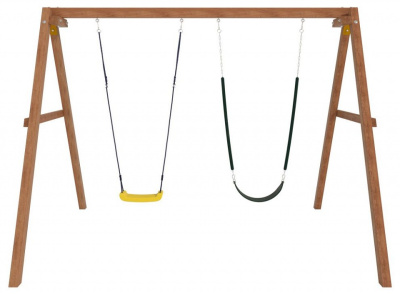 Качели детские Р911-18, коричневый. Фото №4