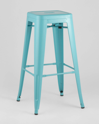 Стул барный TOLIX голубой матовый. Фото