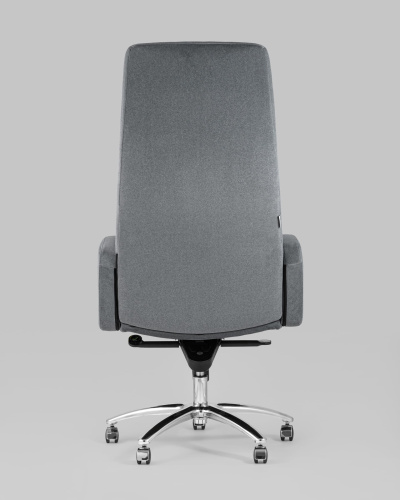 Кресло руководителя Лестер микровелюр темно-серый. Фото №6