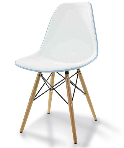 Стул DC231A голубой/белый. Фото №1