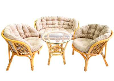 Комплект Багама с диваном и бежевыми подушками фото Комплект Багама с диваном и бежевыми подушками. Фото №4