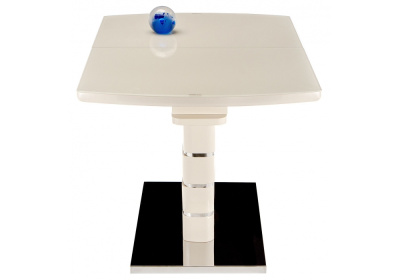 Стол стеклянный Space 120 бежевый. Фото