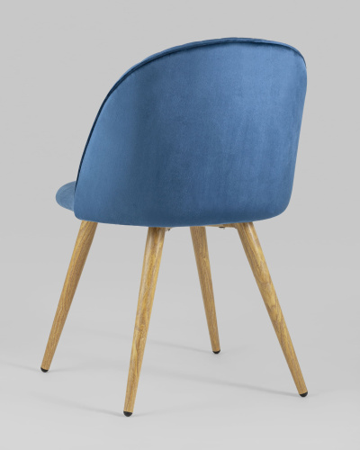 Стул Лион Страйпс велюр голубой. Фото №7