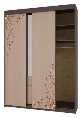 Виктория-2 Шкаф-купе (0.6) Венге/дуб млечный. Фото №2