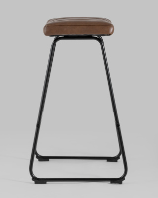 Стул барный Ковбой экокожа коричневый. Фото