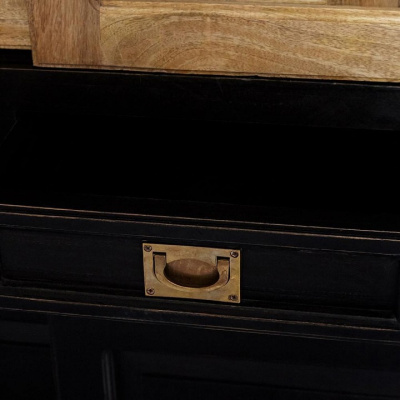 Библиотека большая Secret de Maison BLACK LABEL (mod. WA-0018) дерево акация, манго, мдф, 246х49х241см, черный/натуральный фото Библиотека большая Secret de Maison BLACK LABEL (mod. WA-0018) дерево акация, манго, мдф, 246х49х241см, черный/натуральный. Фото №2