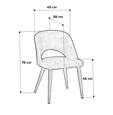Кресло Lars Грей/Чёрный. Фото