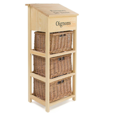 Тумба Legumes PE-09 с 3-мя корзинами и ящиком фото Тумба Legumes PE-09 с 3-мя корзинами и ящиком. Фото №2