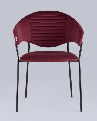 Стул Алексис велюр винный. Фото