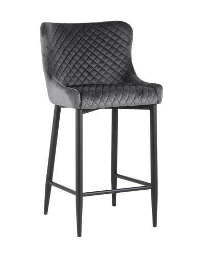 Стул полубарный Ститч велюр серый. Фото №2