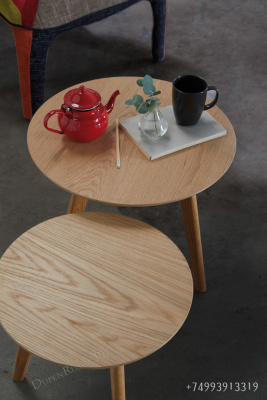 Комплект из двух круглых столиков CT-911 Дуб. Фото №5