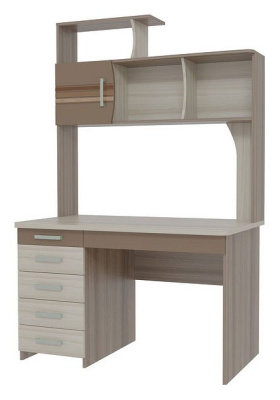 Манхэттен Надстройка стола компьютерного 1200 Ясень шимо т. /Ясень шимо с. /Капучино. Фото №2