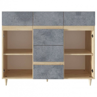 Киото СТЛ.339.05 Комод Дуб небраска/Бетон тёмный фото Киото СТЛ.339.05 Комод Дуб небраска/Бетон тёмный. Фото №2