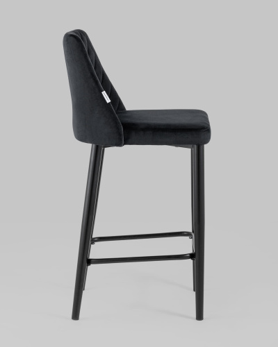 Стул полубарный Диего велюр черный. Фото №4