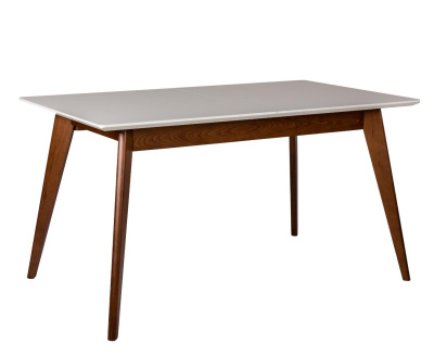 Стол Лунд раскладной 120-160 ОРЕХ-Белый. Фото №2