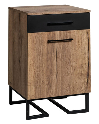 Тумба для обуви с ящиком Loft Дуб табак/Графит. Фото №2