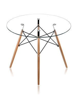 Стол DSW 90, прозрачный. Фото №4