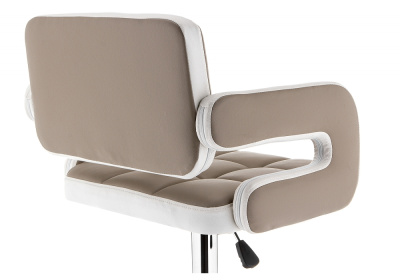 Барный стул Bent бежевый / белый. Фото №5