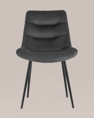 Стул Остин велюр тёмно-серый. Фото №5