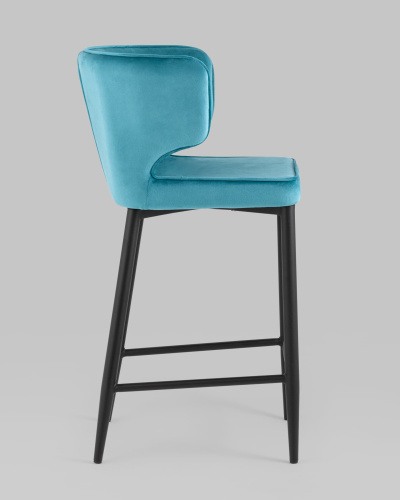 Стул полубарный Матео велюр темно-бирюзовый. Фото №4