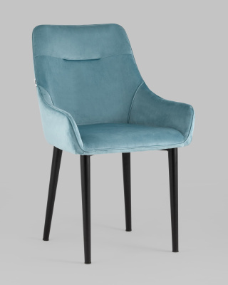 Стул Джоан велюр пыльно-голубой. Фото