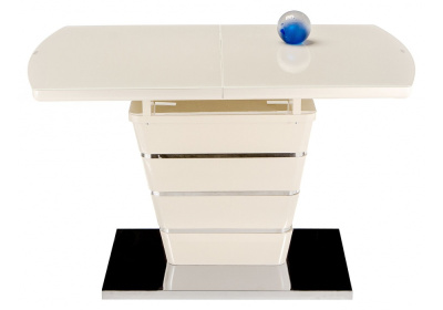 Стол стеклянный Space 120 бежевый. Фото