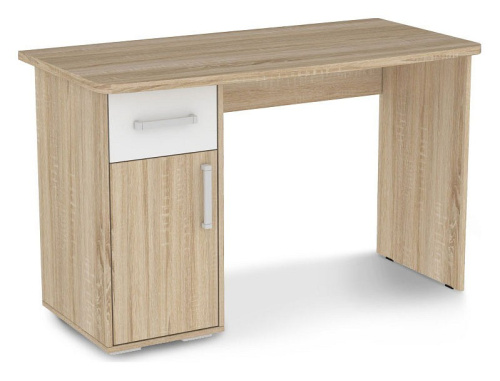 Лайт-1 Стол компьютерный 1200  дуб сонома/белый. Фото №1