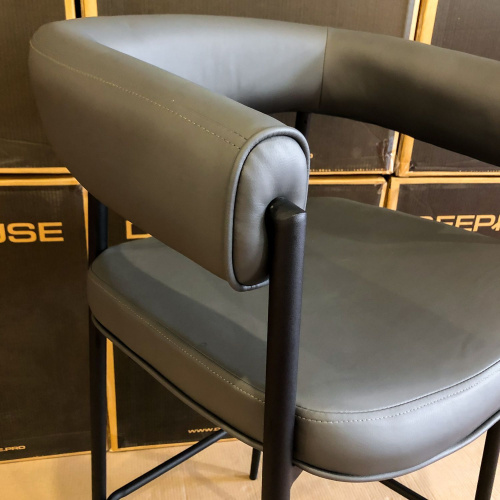 Стул полубарный  Манчестер темно-серый. Фото №8