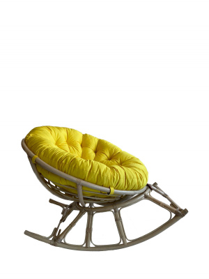 Кресло Папасан-качалка 23/01D с желтой подушкой фото Кресло Папасан-качалка 23/01D с желтой подушкой. Фото №3