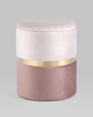 Пуф Кэрри с ящиком велюр розовый фото Пуф Кэрри с ящиком велюр розовый. Фото №3