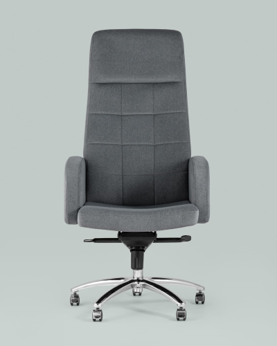 Кресло руководителя Лестер микровелюр темно-серый. Фото №5