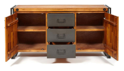 Комод Secret De Maison CITY ( mod. CTY D01ABOIS2-150 ) дерево акация, 150*45*80, коричневый дым (smoke brown B034) фото Комод Secret De Maison CITY ( mod. CTY D01ABOIS2-150 ) дерево акация, 150*45*80, коричневый дым (smoke brown B034). Фото №2