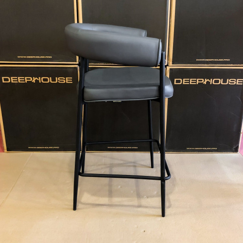 Стул полубарный  Манчестер темно-серый. Фото №6