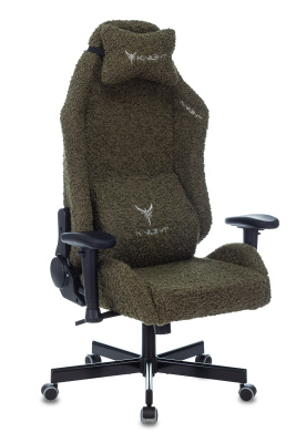 Кресло игровое Knight T1 хаки экомех с подголов. крестовина металл. Фото №3