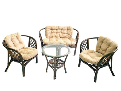 Комплект Багама с диваном и бежевыми подушками фото Комплект Багама с диваном и бежевыми подушками. Фото №5