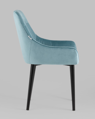 Стул Джоан велюр пыльно-голубой. Фото