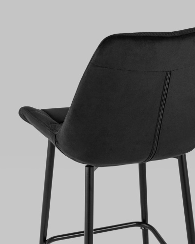 Стул полубарный Флекс велюр черный. Фото №8