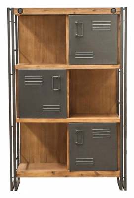 Шкаф Secret De Maison CITY ( mod. CTY L03 ) 3 двери, металл/дерево акация, 90х35х140см, коричневый дым (smoke brown B034) фото Шкаф Secret De Maison CITY ( mod. CTY L03 ) 3 двери, металл/дерево акация, 90х35х140см, коричневый дым (smoke brown B034). Фото №2