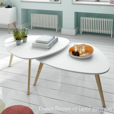 Комплект из двух столиков DUPEN CT-901 Белый. Фото №3