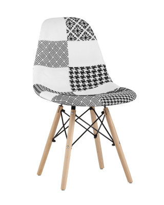 Стул DSW пэчворк черно-белый фото Стул DSW пэчворк черно-белый. Фото №2
