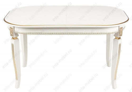 Стол деревянный Romeo молочный / патина золото. Фото №3