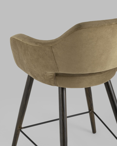 Стул полубарный Саймон велюр капучино. Фото №8